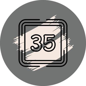 contando treinta cinco funcional usuario interfaz símbolo vector