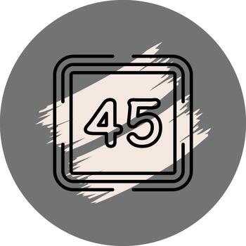 Counting Forty Five Functional Web Graphic Object vector