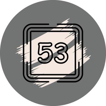 Counting Fifty Three Simple Digital Art Concept vector