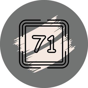 contando setenta uno funcional web gráfico objeto vector