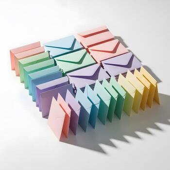 An inviting visual symphony of pastel communication tools, perfectly aligned to spark imagination, offering a diverse palette for any conceptual message or artistic endeavor photo