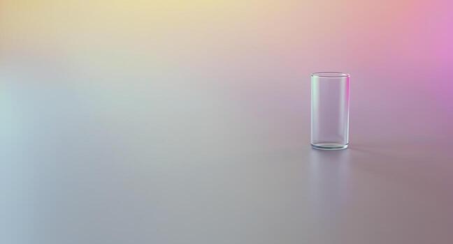 Bosquejo vacío vaso en contra degradado antecedentes minimalista bebida concepto foto