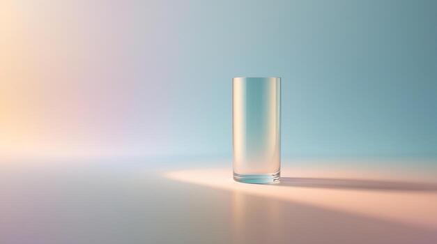 Bosquejo vacío vaso en un pastel antecedentes minimalista estético foto