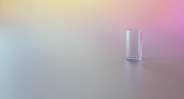 Empty Glass on Colorful Background, graphic photo