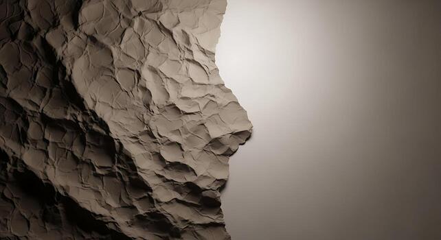 Crumpled Paper Texture with Copy Space, Abstract Background, artistic photo