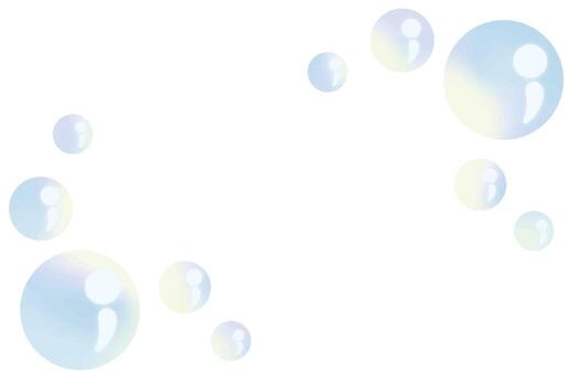 The background has bubbles floating in the air as a frame. vector