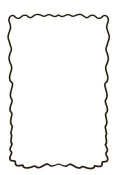 Square frame with black wavy pattern vector