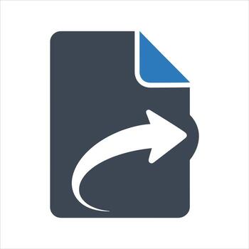 Share file, document with arrow icon vector