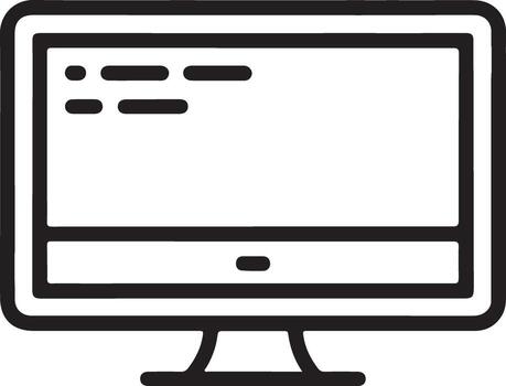 moderno computadora monitor mostrando líneas de código en un blanco antecedentes vector