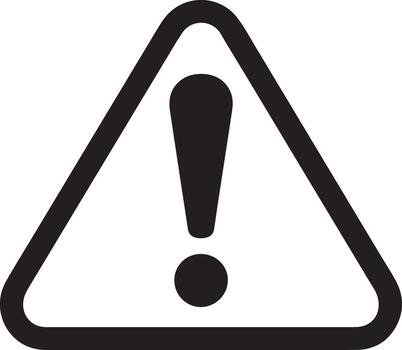 Universal warning symbol alert sign with exclamation mark inside a triangle vector