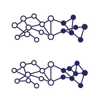 resumen red ilustración con conectado puntos y líneas representando datos conectividad vector