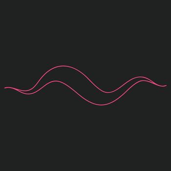 Minimalist neon pink curving lines on a dark creating a sleek and modern visual effect vector