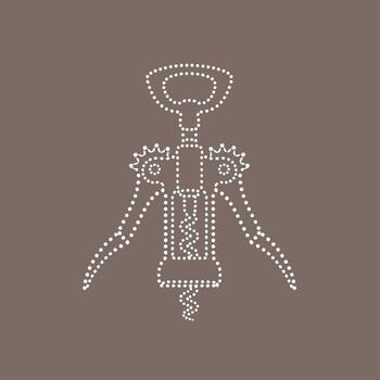 Stylized depiction of a robotic insect created with dotted lines on a neutral emphasizing modern design vector