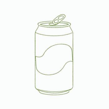 Open aluminum soda can with pull tab on a plain , representing refreshment and beverage packaging vector