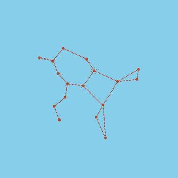 resumen como una constelación red de interconectado puntos y líneas en un suave azul con un sutil degradado efecto vector