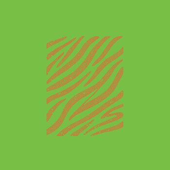 Close-up of a textured pattern with wavy lines in contrasting colors on a vibrant vector