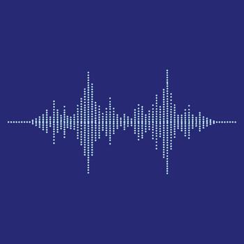 resumen sonido ola modelo en un oscuro azul representando audio señales y digital sonido visualización vector