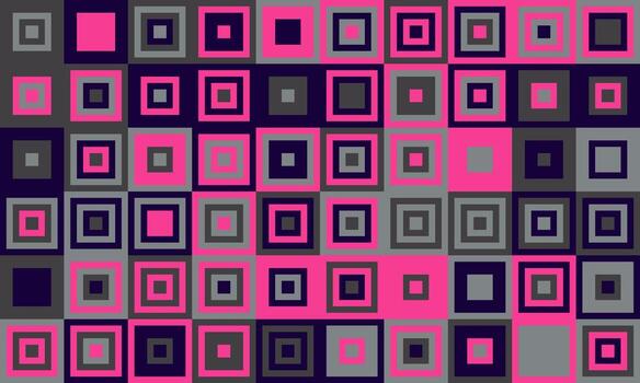 vibrante geométrico modelo de cuadrícula en rosa, gris, y oscuro azul. moderno, resumen diseño ideal para antecedentes, textiles, o sitio web diseño. representa orden, estructura, y visual ritmo. vector