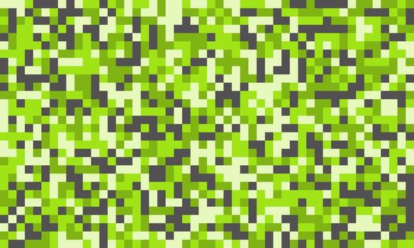 Abstract pixelated green camouflage pattern. Versatile digital texture ideal for backgrounds, website design, textile prints, or techthemed projects. vector