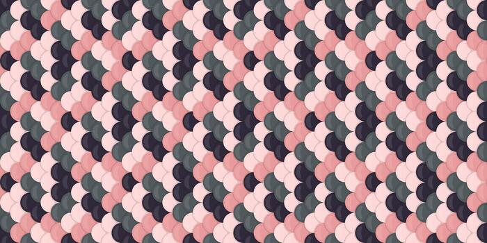 resumen sin costura modelo con superposición pastel rosa, oscuro gris, y color de malva redondeado formas en un diagonal red. ideal para textil diseño, sitio web antecedentes, y decorativo proyectos vector