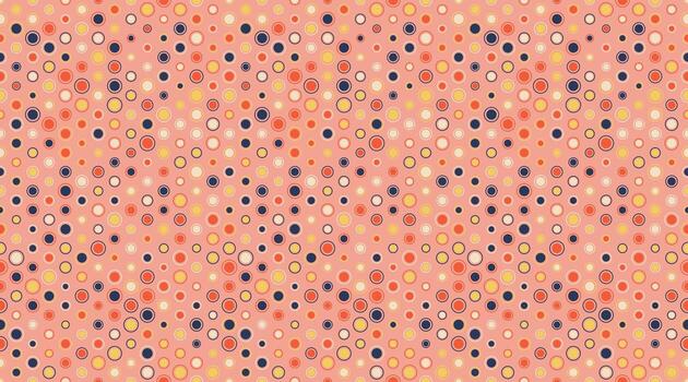 vibrante resumen sin costura modelo. alegre, juguetón diseño presentando vistoso círculos en un sutil diagonal acuerdo. vector