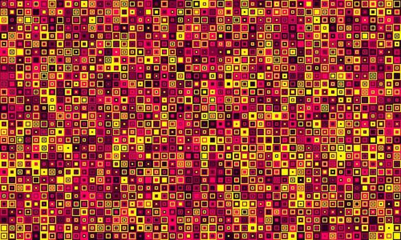 vibrante mosaico de minúsculo cuadrícula en calentar matices Perfecto para antecedentes, texturas, o resumen diseños evoca energía, datos, o conectividad. ideal para sitios web, presentaciones, o impresión. vector