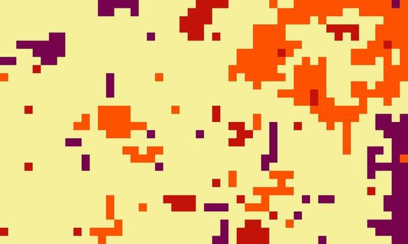 Abstract pixel art background. Vibrant orange, red, and purple blocks create a dynamic, energetic texture. Ideal for website banners, digital art, or modern design projects. vector