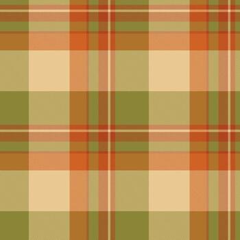 cálido, tono tierra tartán modelo. rústico, clásico tartán diseño en verde, naranja, y beige. ideal para otoño temas, tela texturas, y antecedentes. vector