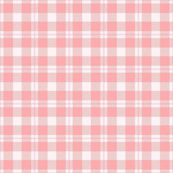 Soft pink plaid pattern. Seamless textile design with woven texture. Great for backgrounds, fabrics, or digital paper for craft projects. vector