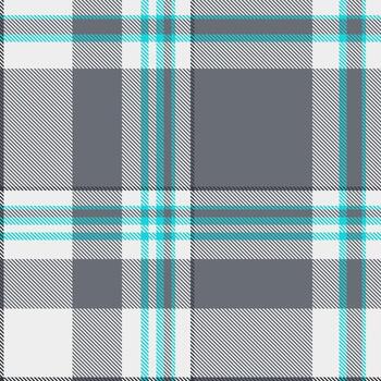Classic tartan pattern in grey and turquoise. Perfect for backgrounds, textiles, or design elements. Seamless texture for creative projects. Versatile and timeless. vector