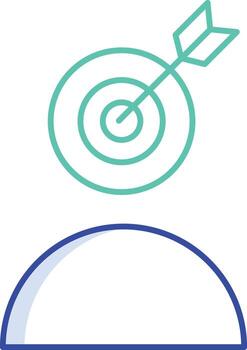 Outline Color Target user icon vector