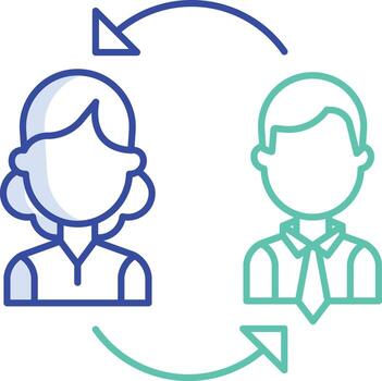 Outline Color Feed back icon vector