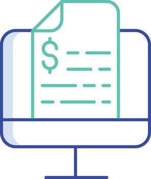 online payment outline color icon design vector