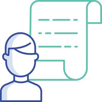 user documents outline color icon design vector