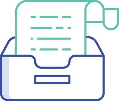 document search outline color icon design vector