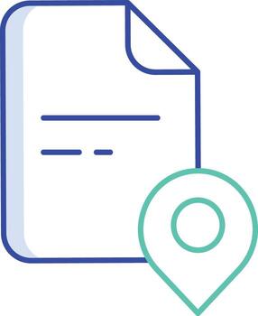 archivo ubicación contorno color icono diseño vector