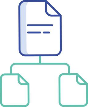 archivo jerarquía contorno color icono diseño vector