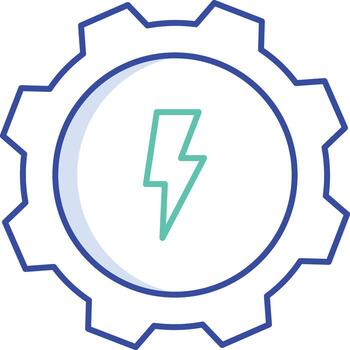 power process outline color icon design vector
