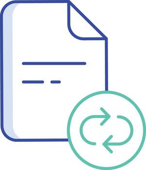 sincronizar archivos contorno color icono diseño vector