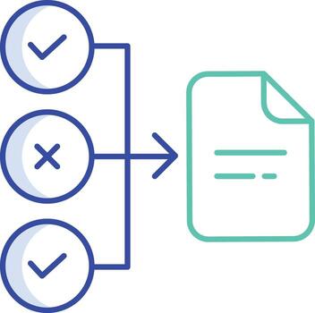 arrange document outline color icon design vector