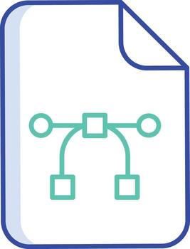 design files outline color icon design vector