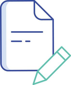 edit document outline color icon design vector