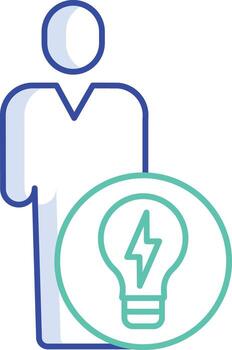 user outline color icon design vector