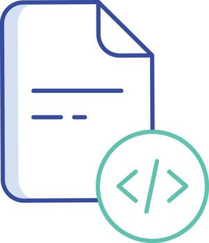 código archivo contorno color icono diseño vector