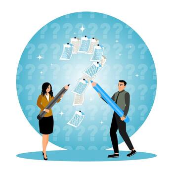 negocio equipos colaborar a resolver problemas con solución ideas vector