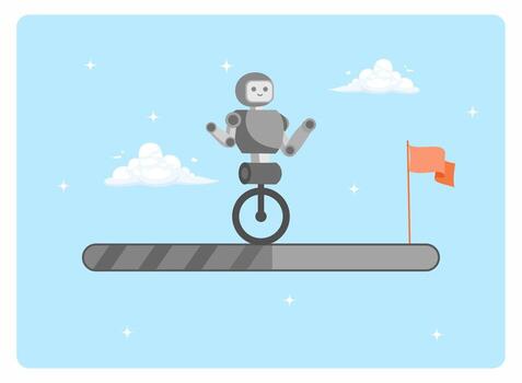Robot on a unicycle vector