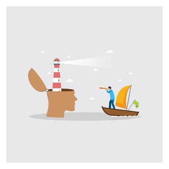 Creative visualization concept illustration vector