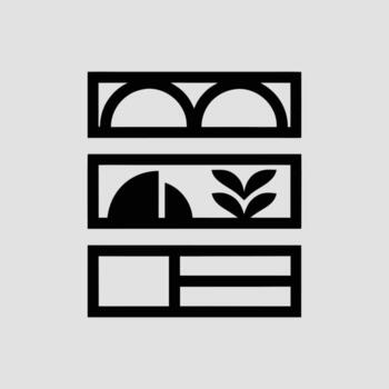 resumen geométrico diseño con arquitectónico elementos y planta motivo vector