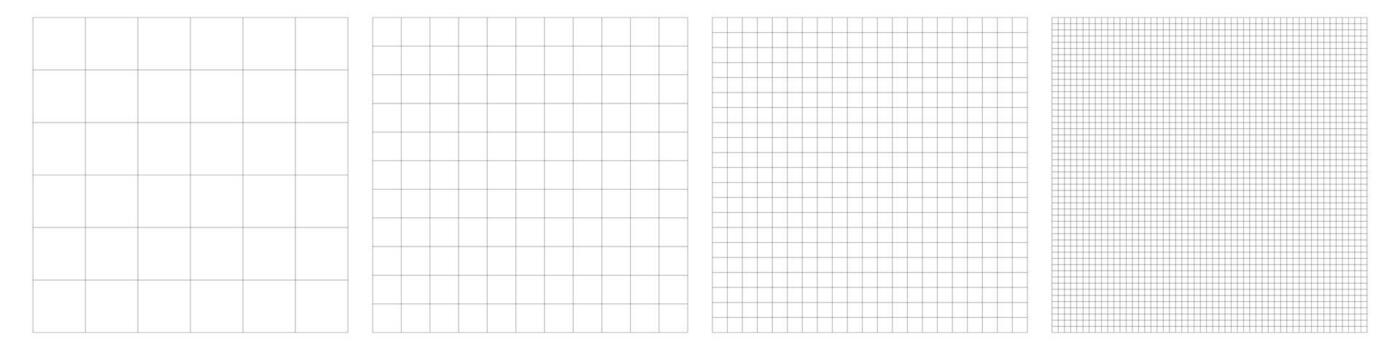 Set of grid pattern templates isolated on white background vector