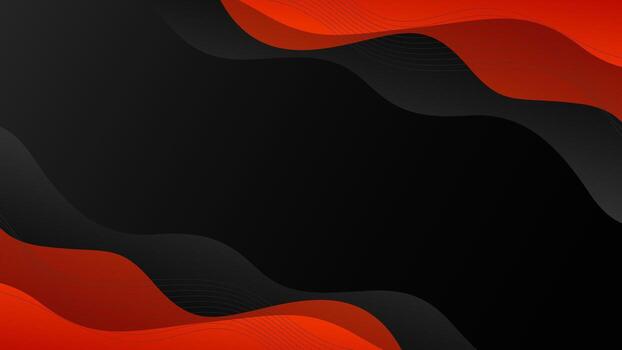 Abstract black and red gradient fluid wave background. Modern dynamic wallpaper. Template banner background for sales, business, ads, events, web and pages vector